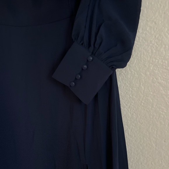 NWT Feel the Romance Navy Blue Off-the-Shoulder Maxi Dress - Picture 5 of 9